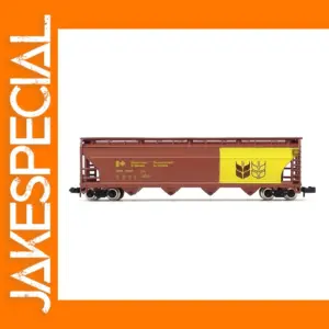 N Scale 1/160 Yellow Grain Transporter Car