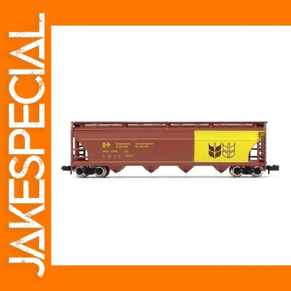 N Scale 1/160 Yellow Grain Transporter Car