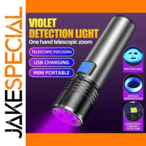 USB Rechargeable 395nm UV Flashlight