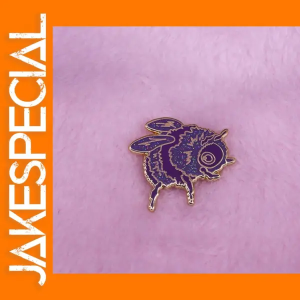 Purple Glitter Bee Brooch Pin for Collectors