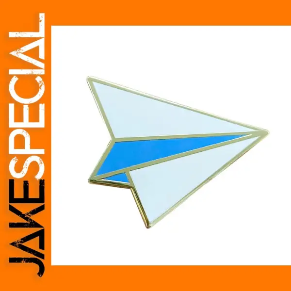 Paper Plane Copper Enamel Brooch Pin