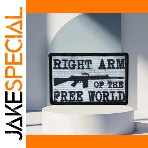 RIGHT ARM Gun Tactical Patch for Clothing and Bags