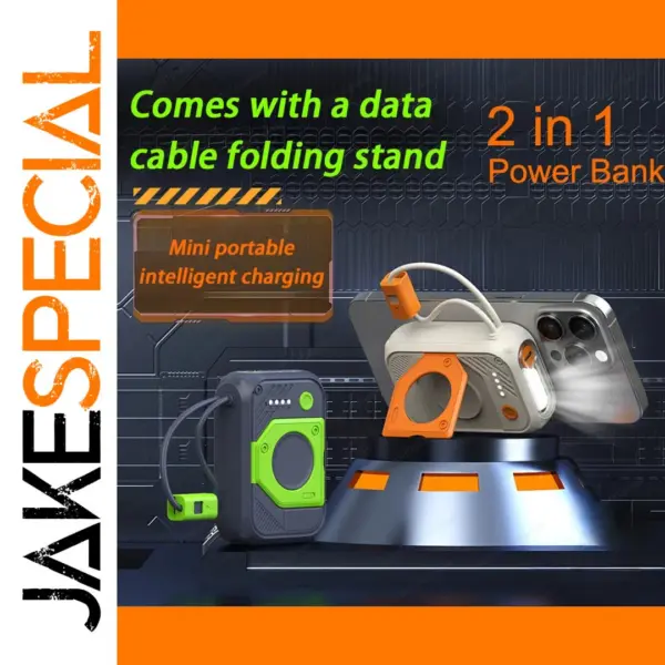 Large Capacity Mini Power Bank 30000mAh with Cables