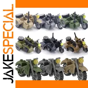 WW2 Military Motorcycle Building Blocks Set