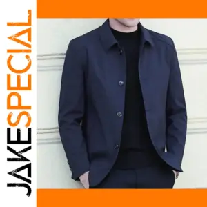 Elegant Mid Length Men's Jacket for Fall