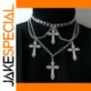 Gothic Cross Pendant Necklace for Unisex