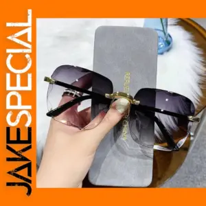 Rimless Women's Gradient Fashion Sunglasses
