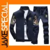 Men's Fleece Tracksuit Jacket and Pants Set