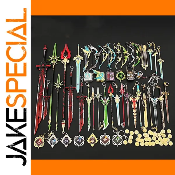 Genshin Impact Sword Metal Keychain Collection