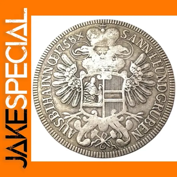 Antique Style Silver Plated Thaler Coin Replica