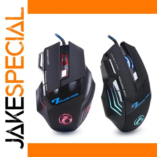 Wired Gaming Mouse 5500 DPI with RGB Lighting