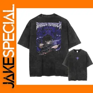Vintage Washed Cotton Anime Graphic T-Shirt