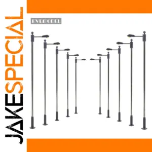 10pcs HO Scale 1:87 Metal Street Lights