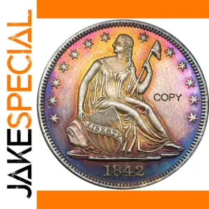 1842 Commemorative Half Coin Antique Replica