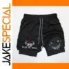 Men's 2 in 1 Graphic Print Sports Shorts