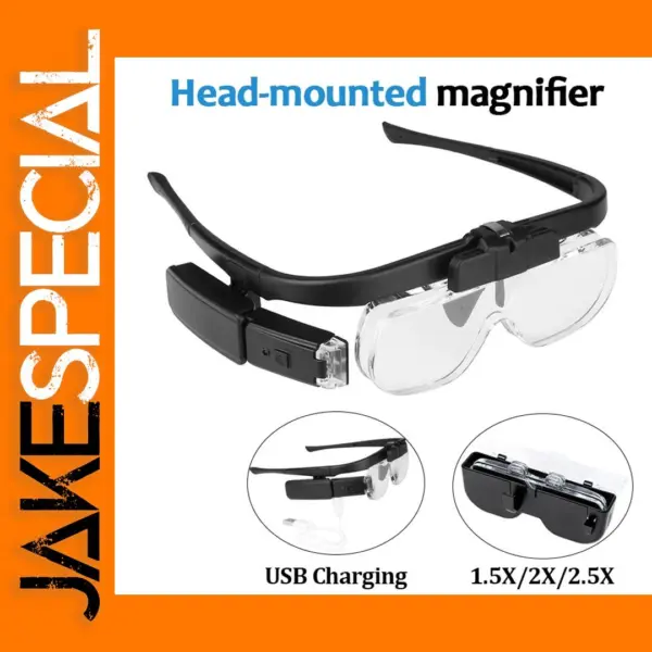 Head-mounted Rechargeable Magnifier 1.5X 2.5X