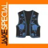 Vintage Floral Embroidered Women's Summer Vest