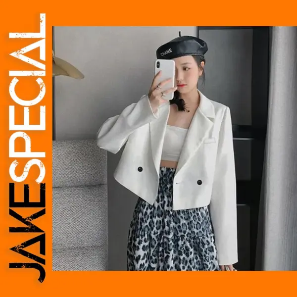 Slim Fit Cropped Blazer for Women