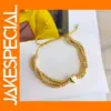 Waterproof Gold Plated Beaded Bracelet for Women