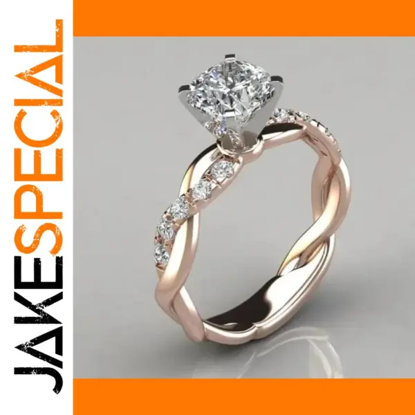 Geometric Cocktail Ring in Rose Gold, Gold, Silver