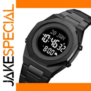 Digital Hijri Islamic Wristwatch with Qibla Compass