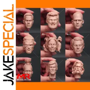 Unpainted 1/6 Head Sculpt for Action Figures