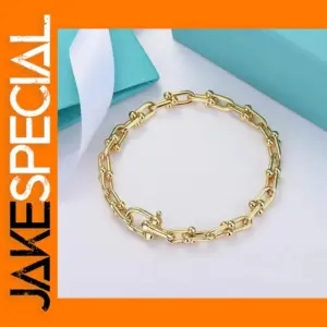 U-Shaped Chain Link Bracelet in Rose Gold