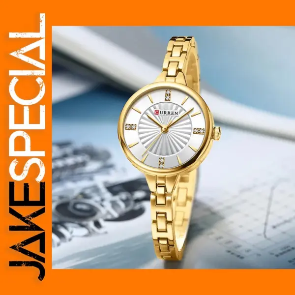 Elegant Women's Quartz Watch with Stainless Band