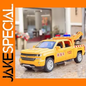 1/32 Diecast Alloy Rescue Trailer Car Toy