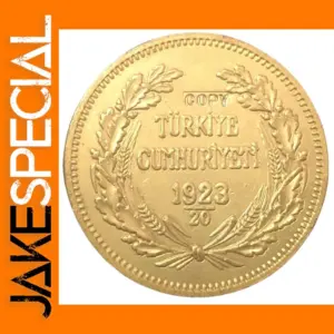 1923 Turkey 250 Kurus Replica Gold Coin