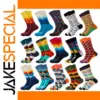 Men's Colorful Harajuku Striped Crew Socks
