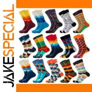 Men's Colorful Harajuku Striped Crew Socks