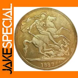 1887 UK Victorian Crown Gold Replica Coin