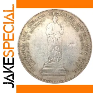 1848 Bavaria 2 Thaler Silver Plated Coin Copy
