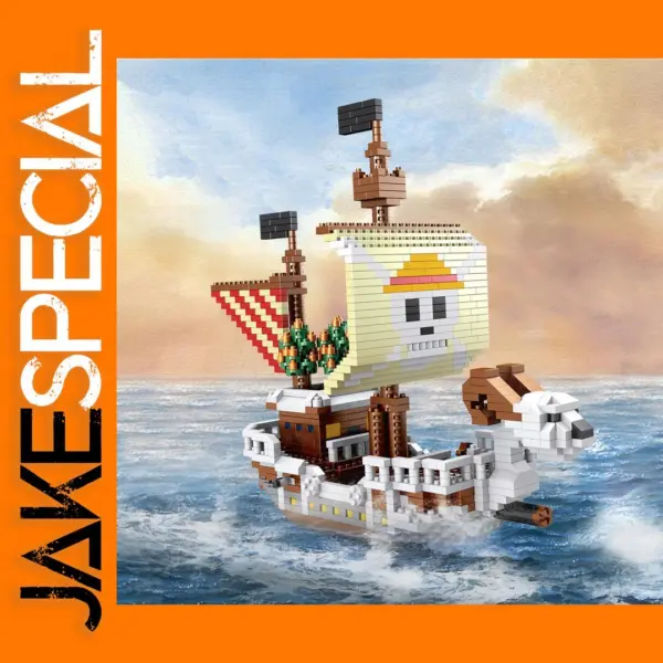 Ocean Pirate Ship 3D Model Building Blocks