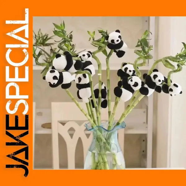 Mini Plush Panda Clip Toy for Decor