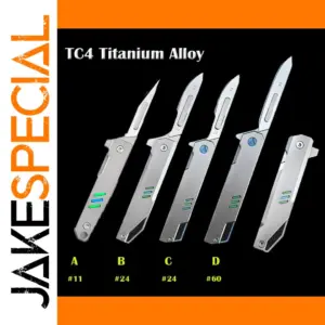 Titanium Alloy Folding Knife with Replaceable Blades