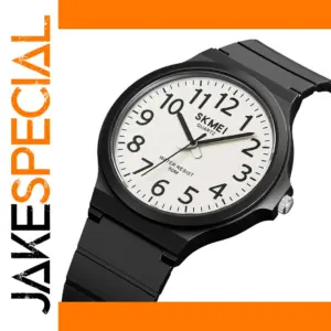 Men's Casual Quartz Watch with TPU Strap