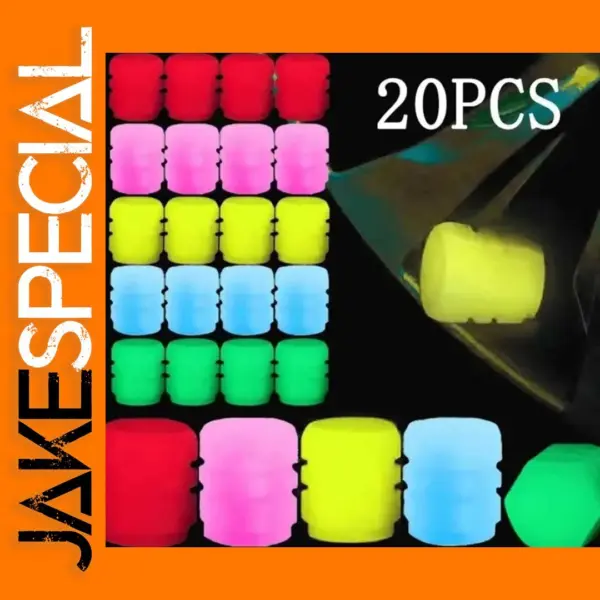 20PCS Colorful Glowing Tire Valve Caps
