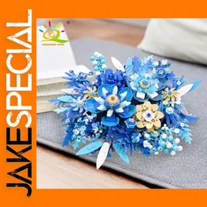 917PCS Blue Flower Building Blocks Set