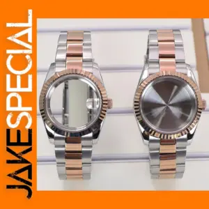 Rose Gold Fluted Watch Case and Strap