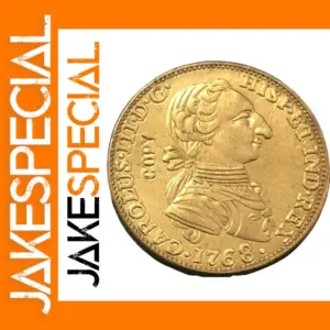 1768 Colombia 2 Escudos Gold Replica Coin