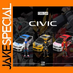 TimeMicro CoolCar 1:64 Civic Explosion Red Action Figure