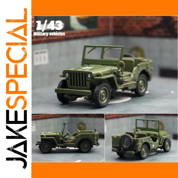 1/43 Scale Military Jeep Willys Diecast Model