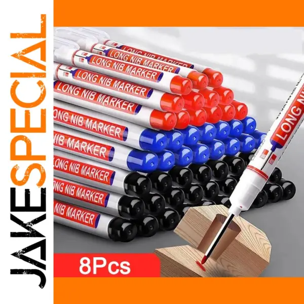 Deep Hole Long Nib Markers 8-Piece Set