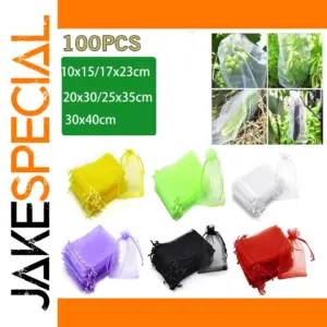 100Pcs Garden Netting Bags for Fruit Protection