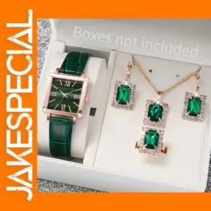 5-Piece Women's Fashion Jewelry Watch Set