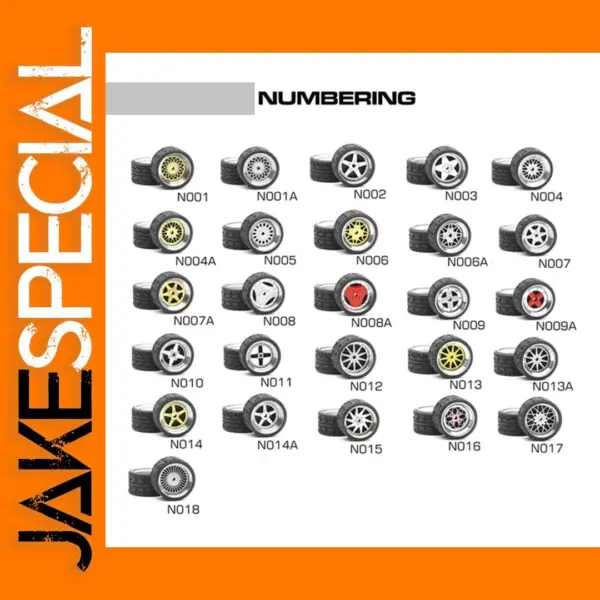 1/64 Metal Wheels for Model Cars