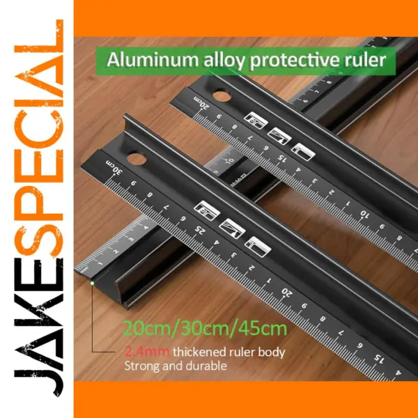 Aluminum Straight Ruler for Woodworking 20/30/45cm