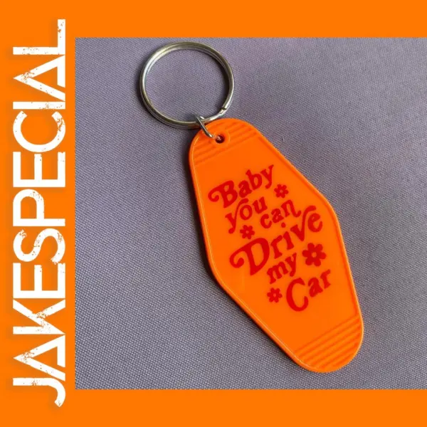 Orange Car Key Fob Keychain